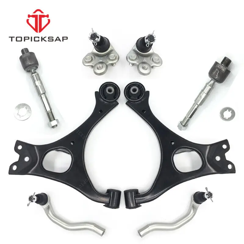 TOPICKSAP Front Lower Control Arm Tie Rod Ends Ball Joint Set for Honda Civic 2006 2007 2008 2009 2010 2011 51360SNAA03