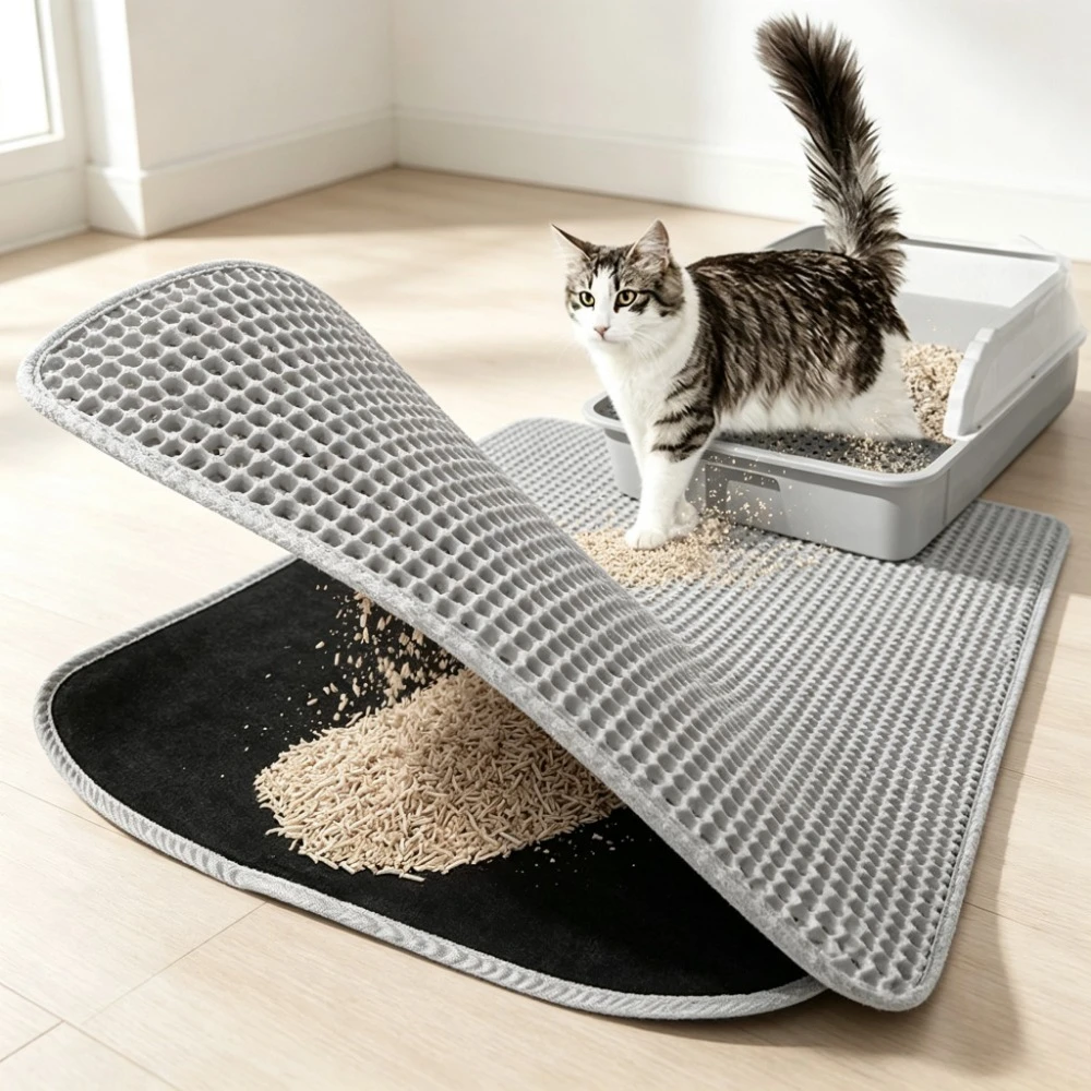 Cat Litter Mat - Tapis à litière pour chat double