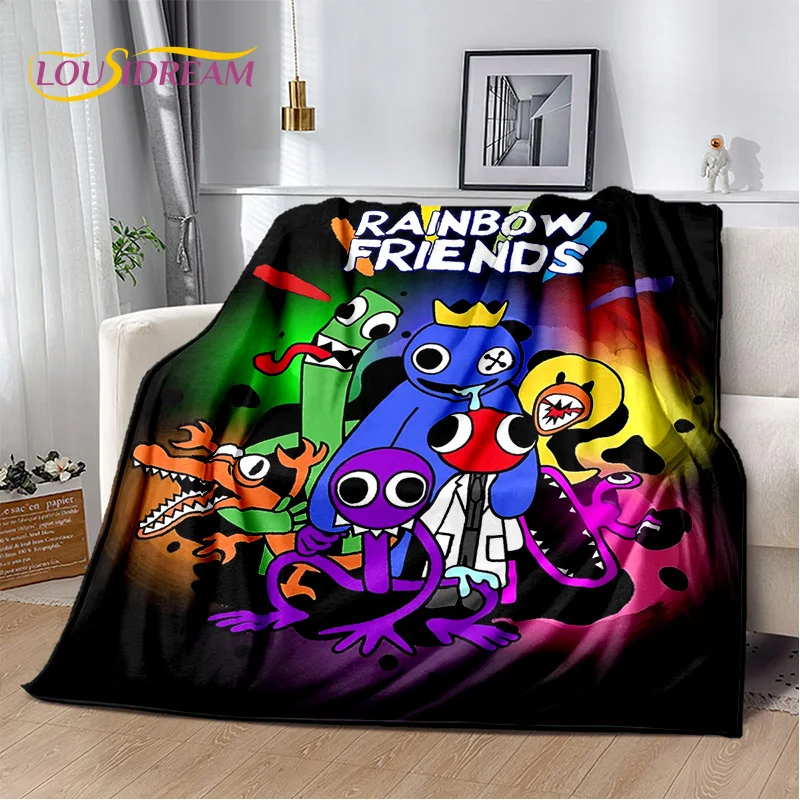 Game R-Rainbow Friends Cartoon Soft Blankets,Keep Warm Throw Blanket Comfortable Blanket for Picnic Beds Sofa Home Bedroom Gifts