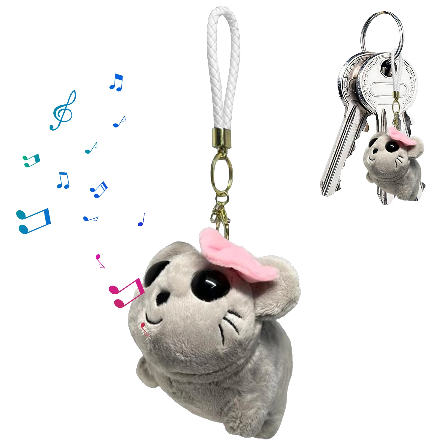 Sad Hamstere Plush Toy Sad Hamster Plush Toy Keychain with Built-in Violin Sound Kids Child Christmas Birthday Dolls Gifts