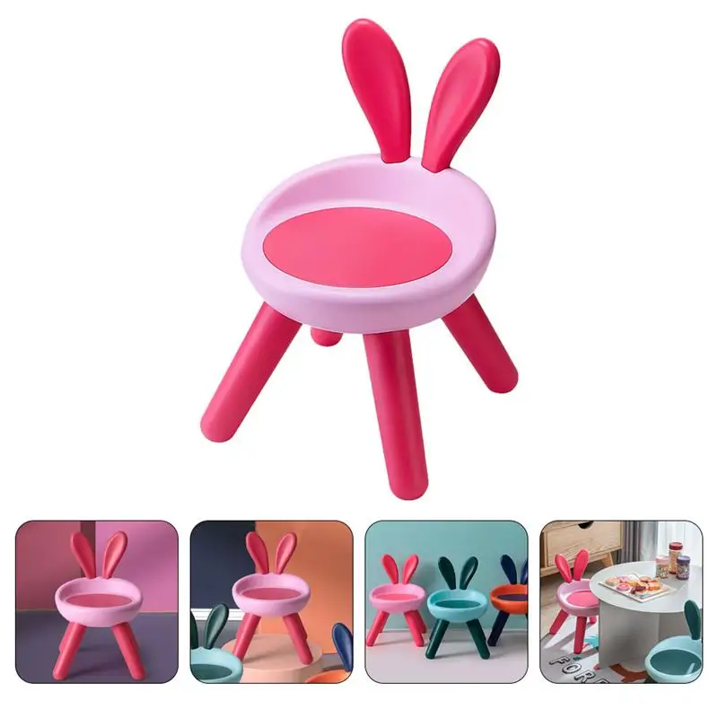 Armchair Kids Chairs Anti-Fall Stool Tub Household Children Plastic Kindergarten Back Toddler Plastic Back Stool For Home