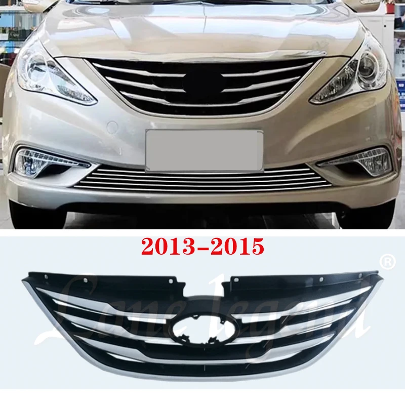 Chrome ABS Car Front Upper Grill Horizontal Grille for Hyundai Sonata YF Grille 2009-2014 Racing Grills