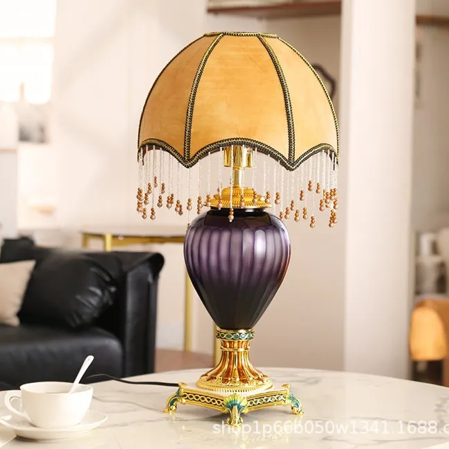 Cx green pastoral, Chinese wedding retro living room fringed princess bedroom bedside ornament