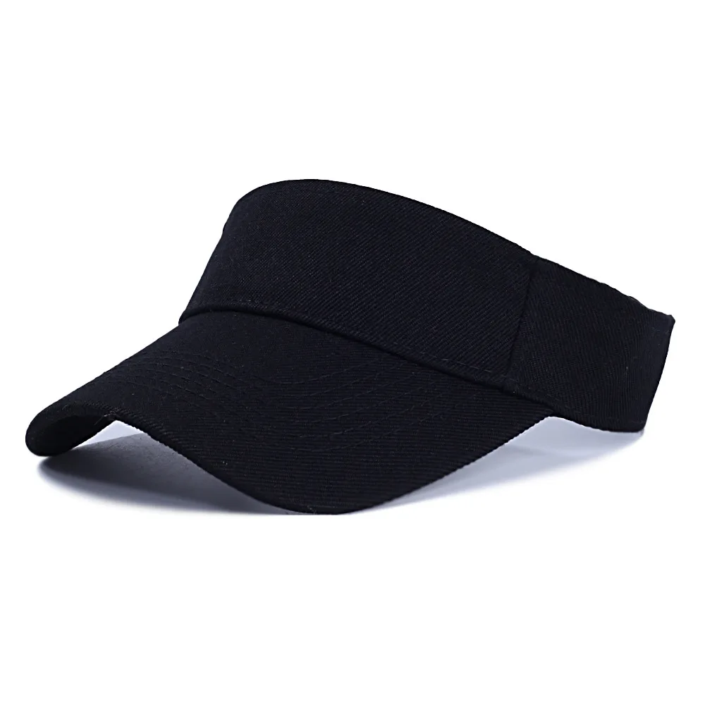 Summer UV Protection Hat for Women Men Sport Running Riding Cycling Visor Cap Adjustable Top Empty Sun Hats Solid Color Unisex