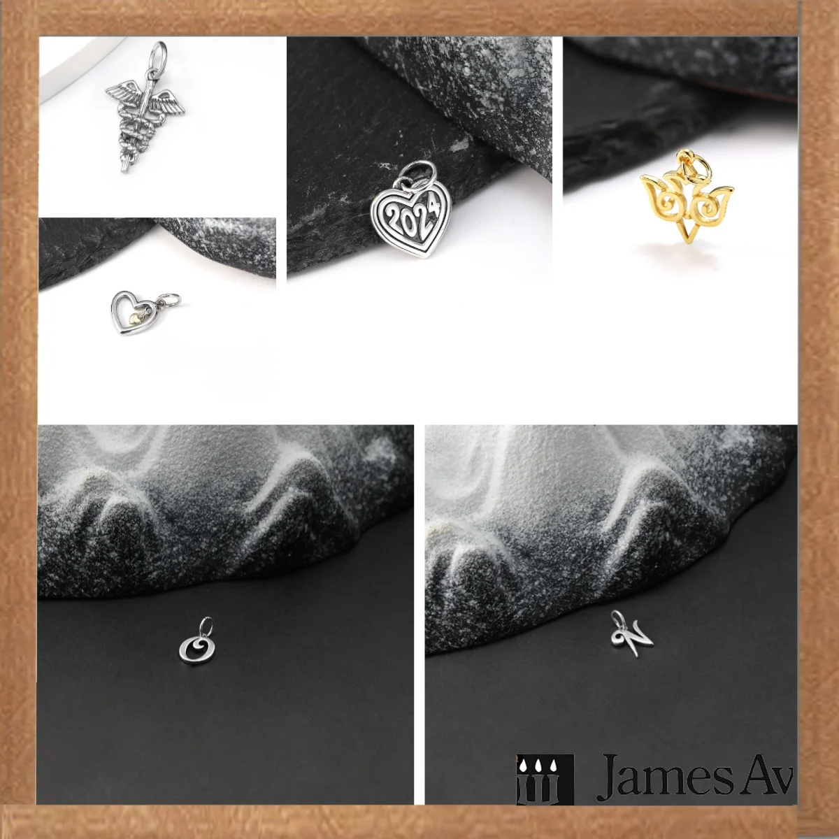 Colgantes de Plata S925 Vintage con Forma de Flecha, Corazón, Trébol Dorado, Luna y Lazo, Compatibles con Pulseras y Collares, para Mujer, Joyería Hecha a Mano DIY
