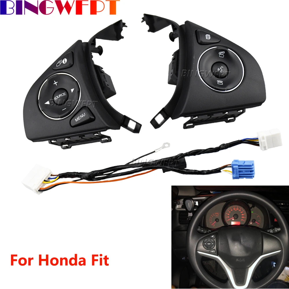 

Car Multifunctional Steering Wheel Button For Honda Fit 2015 2016 2017 2018 Telephone Volume Audio Multimedia Control Switch