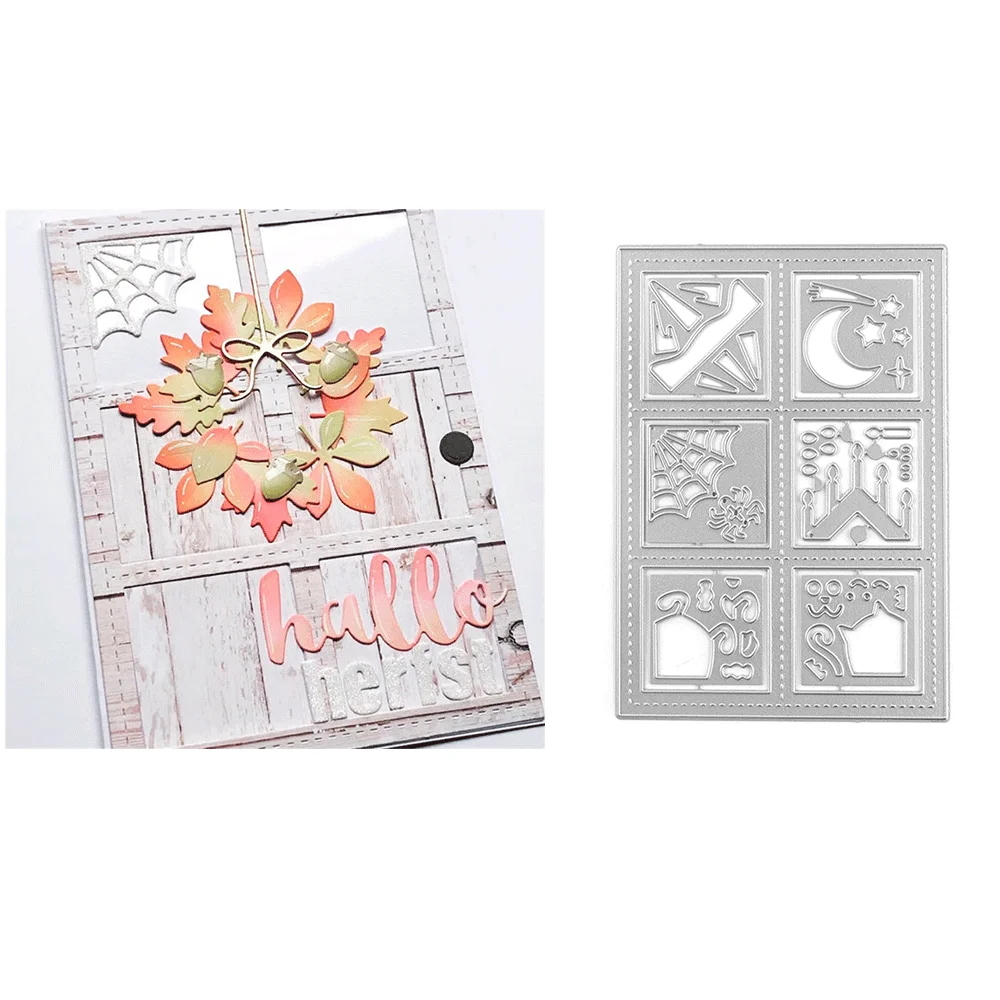 

Halloween Windows Metal Cutting Dies Embossing Diecut 2024 New For DIY Card Making Scrapbooking Crafting Supplies