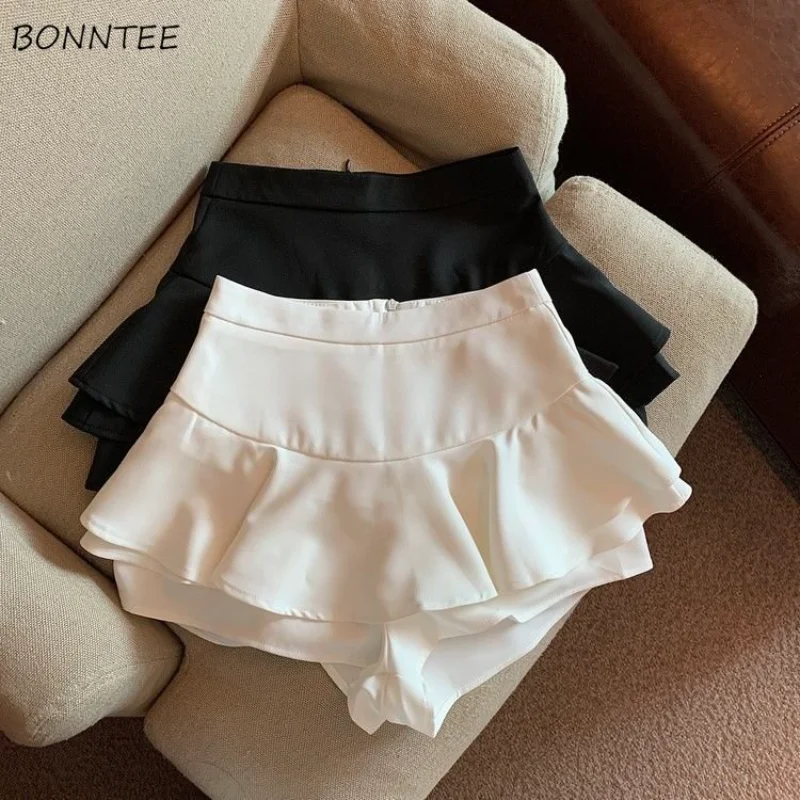 

Shorts Women Preppy Club Style Pure Tender Holiday Feminine High Waist Lovely Comfortable Y2k Hotsweet Korean Soft Ins Summer