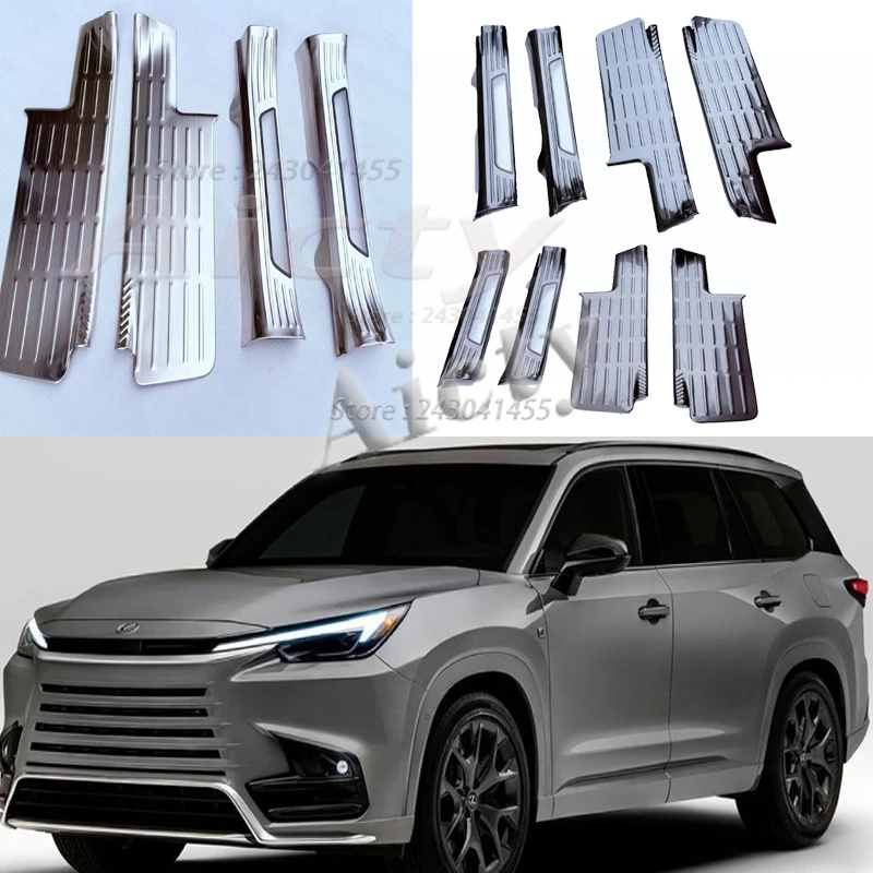 Para Lexus TX TX350 500h TX500h 2024 2025: Novo Kit de Proteção de Soleira Interna em Aço Inoxidável - Acabamento e Estilo para Portas