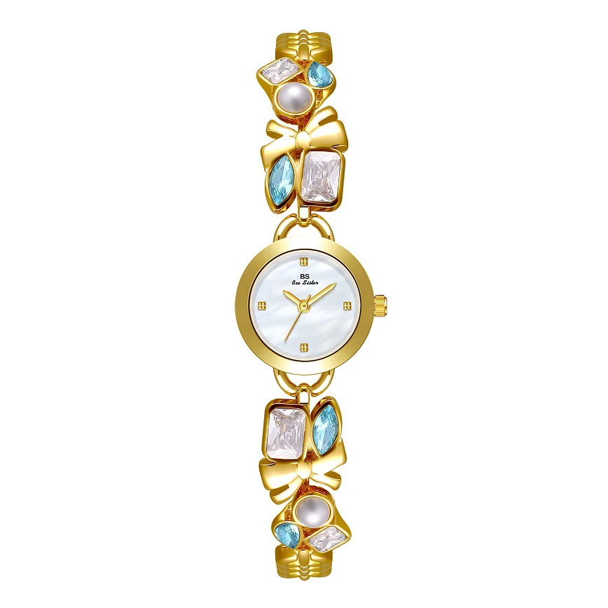 

Роскошные женские часы высокого качества, высококачественные темпераментные цветные бриллиантовые ремешки, золотые, серебряные круглые женские наручные часы