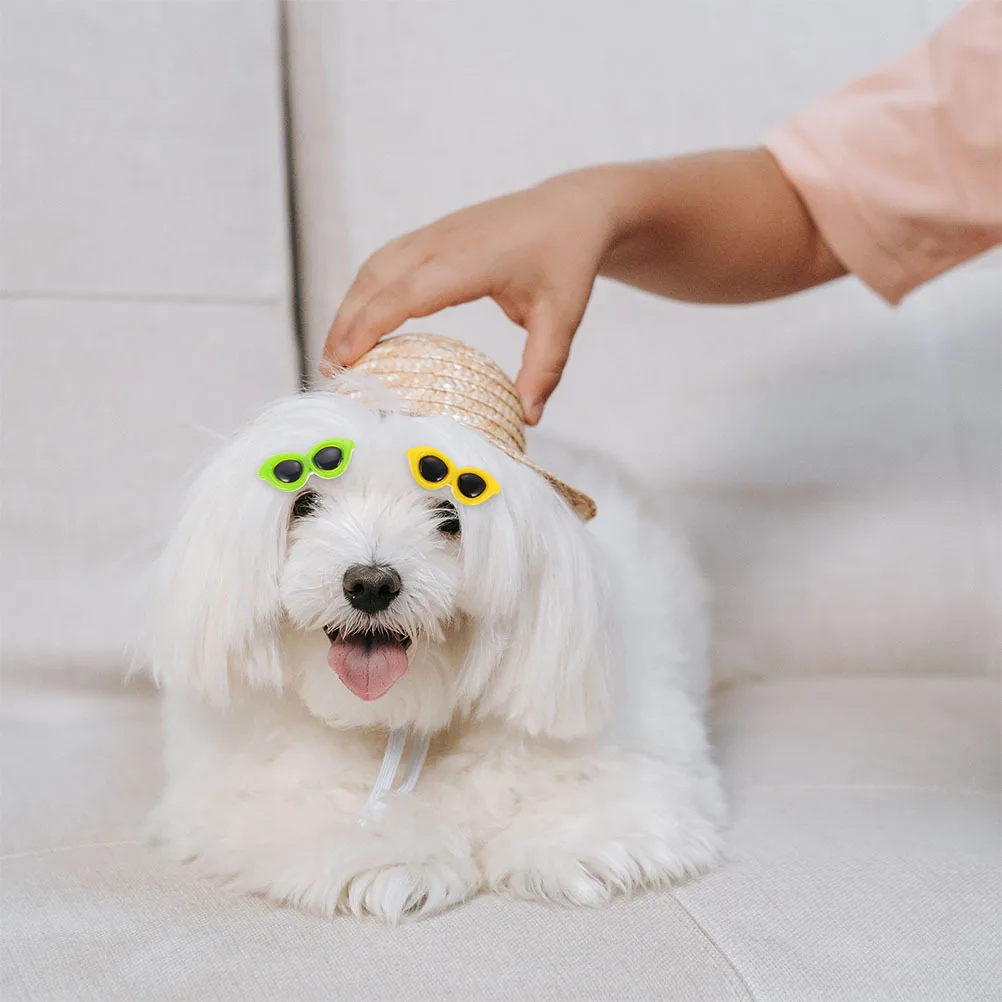 

12Pcs Pet Sunglasses Hair Clips Lovely Dog Hairpins Puppy Hair Accessories Dog Headdresses Cute Cat Hairpins Festival Decor