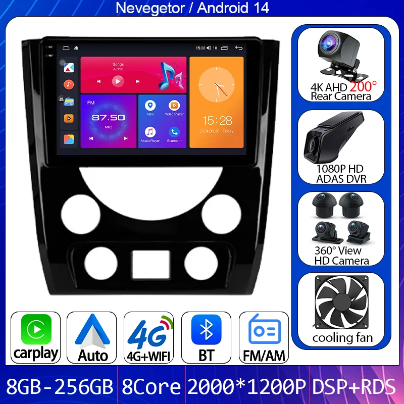 

For SsangYong Rexton Y290 III 3 2012 - 2017 Car Radio Android Auto GPS Navigation Multimedia Video Player Stereo BT No 2din DVD