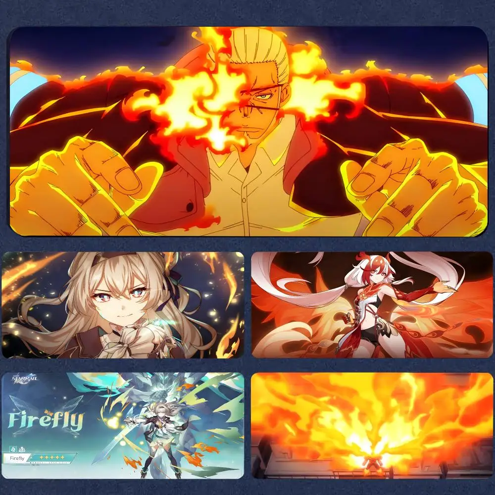 The Fire Hunter Mouse Pad Mousepad Large Gaming Mouse Pad LockEdge Thickened Computer Keyboard Table Desk Mat