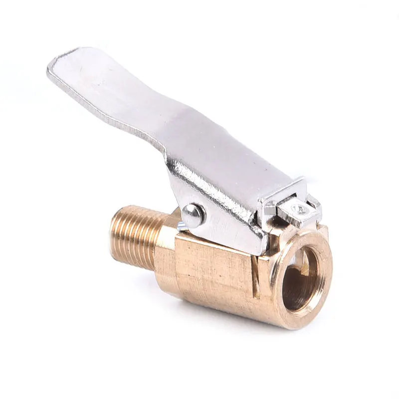 1PC Car Auto Brass 8mm Tyre Wheel Tire Air Chuck Inflator Pump Valve Clip Clamp Connector Adapter Car Accessories For Compressor