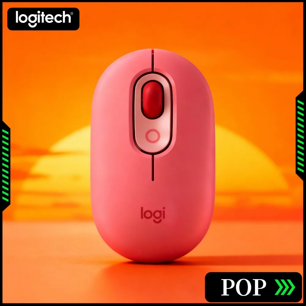 Logitech M350 POP Wireless Mouse Comfort Shell Mute Buttons Multi Pairing For Notebook Chromebook Office Daily Task