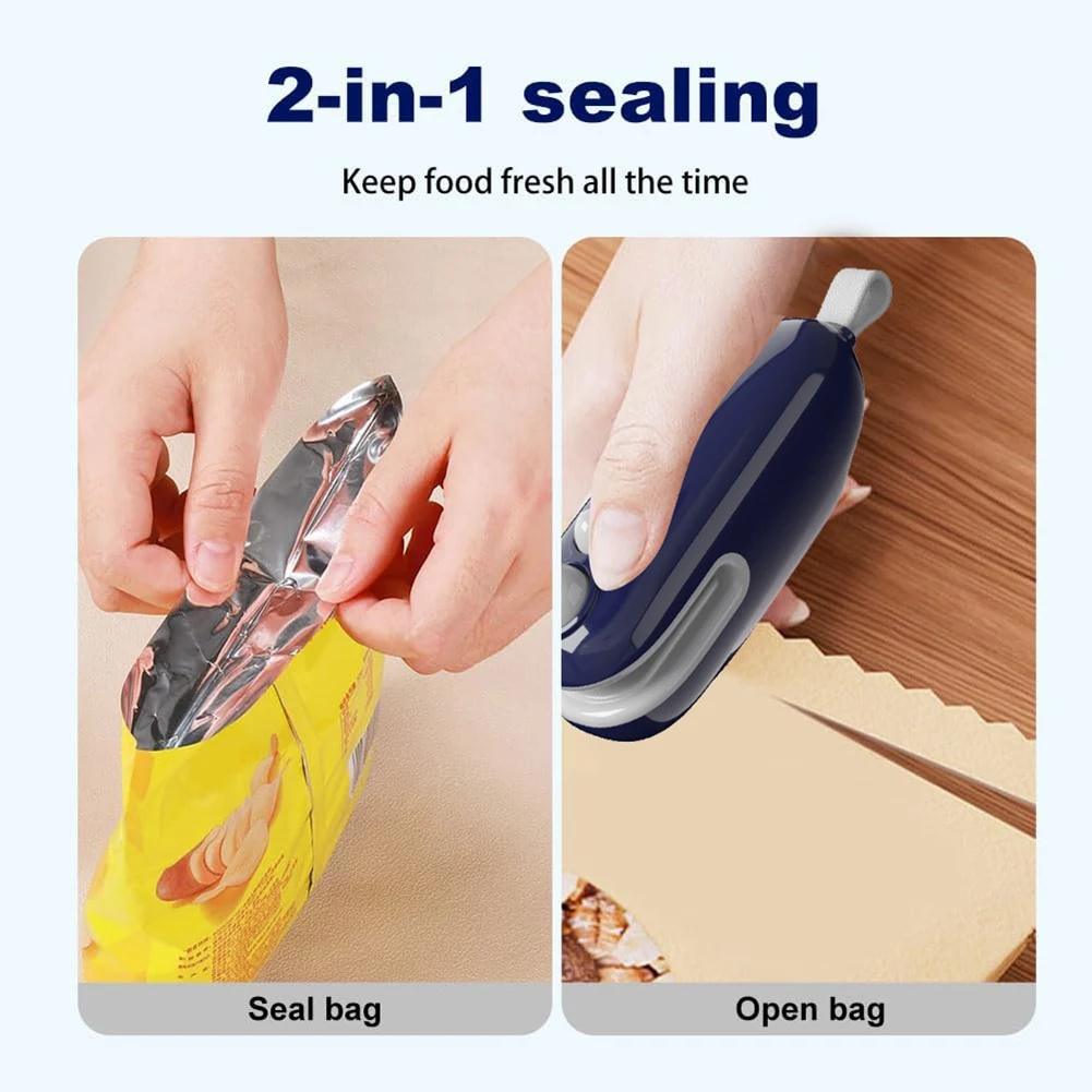 Mini Bag Sealer USB Rechargeable Bag Sealer Portable Handheld Heat Vacuum Food Sealer For Plastic Bags Snack Bags