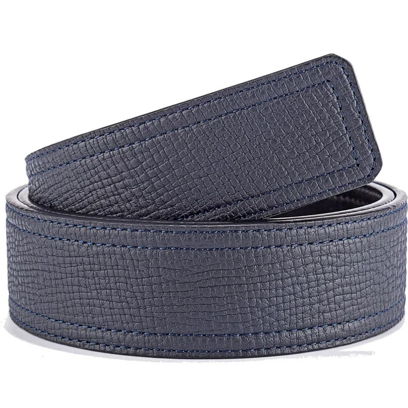 Genuine Leather Belt forMen4.0cm/1.45in Buckle Replacement Strap Double-Sided Full-Grain Cowhide with Palm Grain & Round Holes U