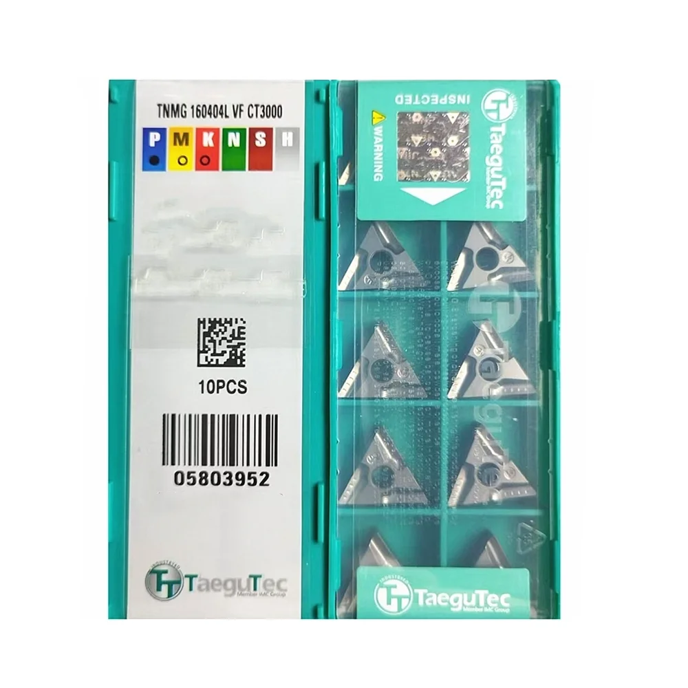 TaeguTec Ceramics Inserts TNMG160404R-VF TNMG160408R-VF CT3000 External Turning Tool Steel Processing Turning Inserts