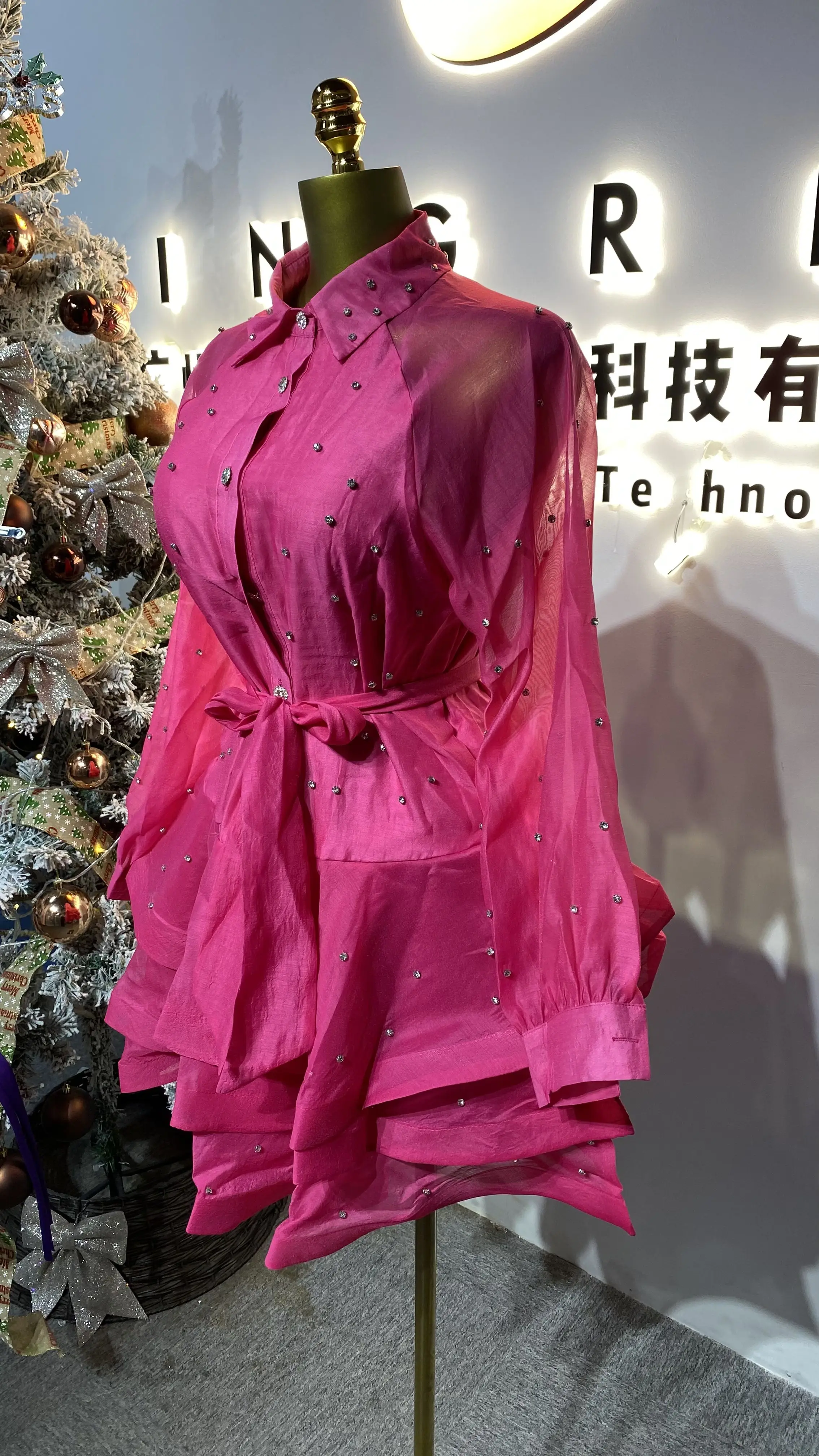 Spring Roman-style corseted outerwear bandage casual women's wear imperial diamond ruffled lace vest-GZXX171
