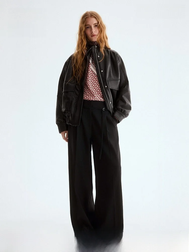 

Новые женские брюки H&M для весеннего сезона, модель 32624: профессиональные, модные, с высокой талией, прямого кроя