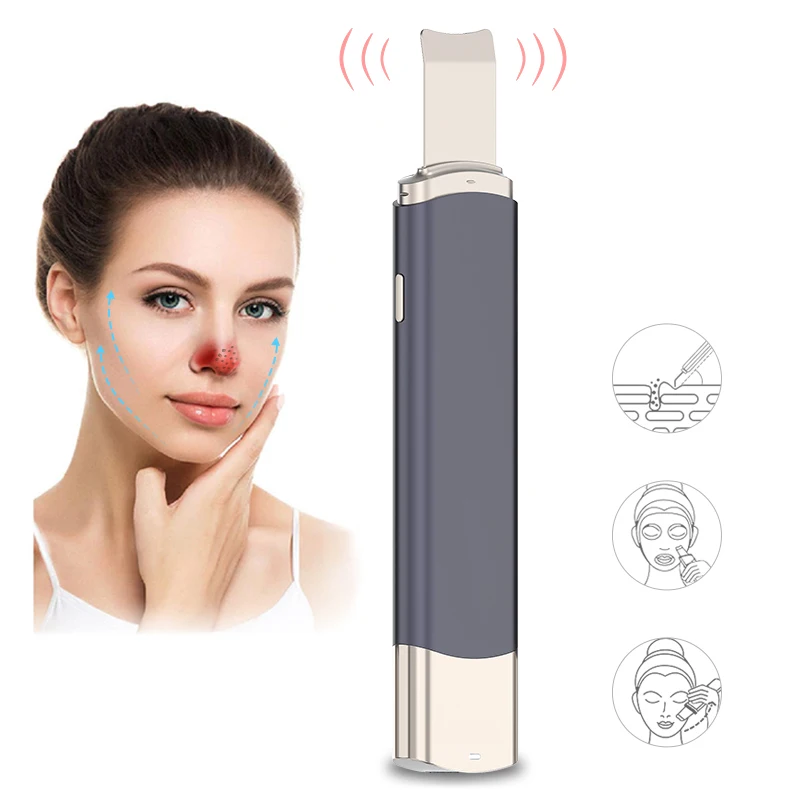 Electric Professional Vibration Mini Ultra Sonic Skin Care Tool Deep Cleaning Ultrasonic Skin Scrubber Vibration Face Spatula