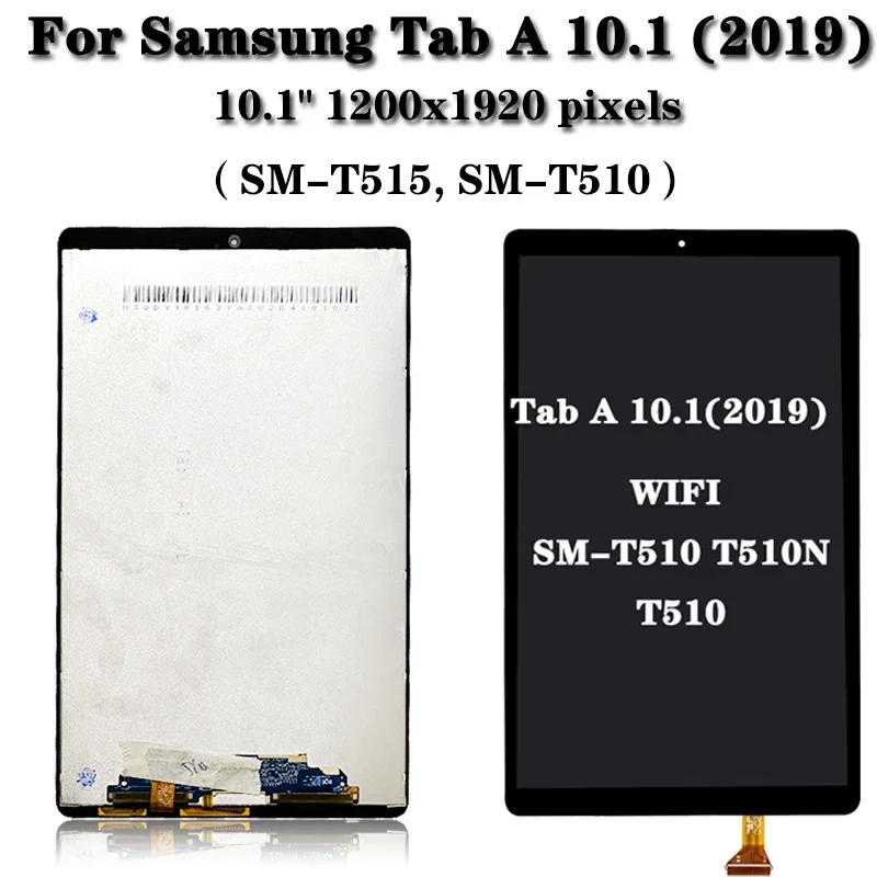 Tested for Samsung Tab A 10.1 2019 SM-T510 SM-T515 T510 T515 LCD Display Touch Screen Digitizer Assembly Replacement