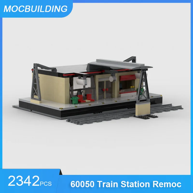 MOC Building Blocks 60050 Train Station Remoc Model DIY Assemble Bricks City Architecture Educational Creative Toys Gift 2342PCS