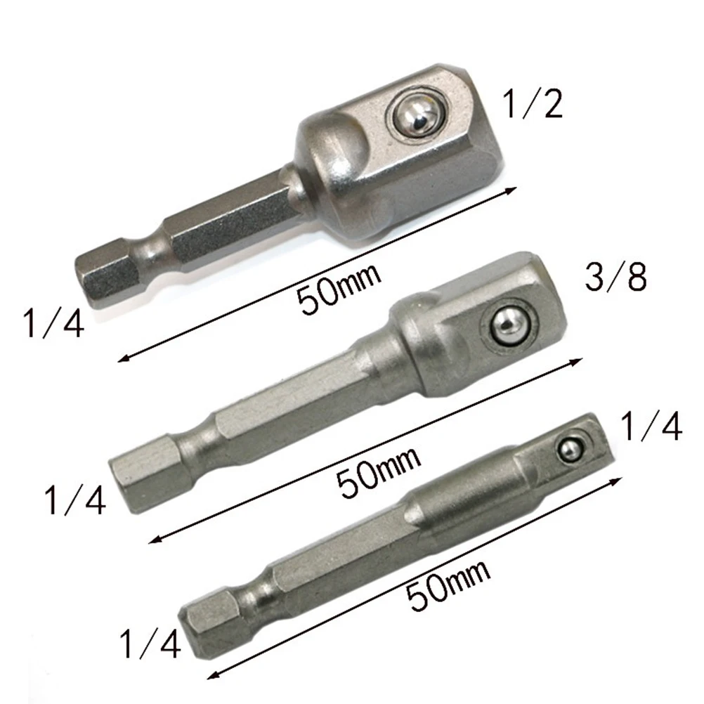 

3Pcs Hex Shank Bit Socket Holder Adapter Heavy Duty Right Angle Drill Extension 1 4Inch Hex Socket Adaptor Set Power Screwdriver