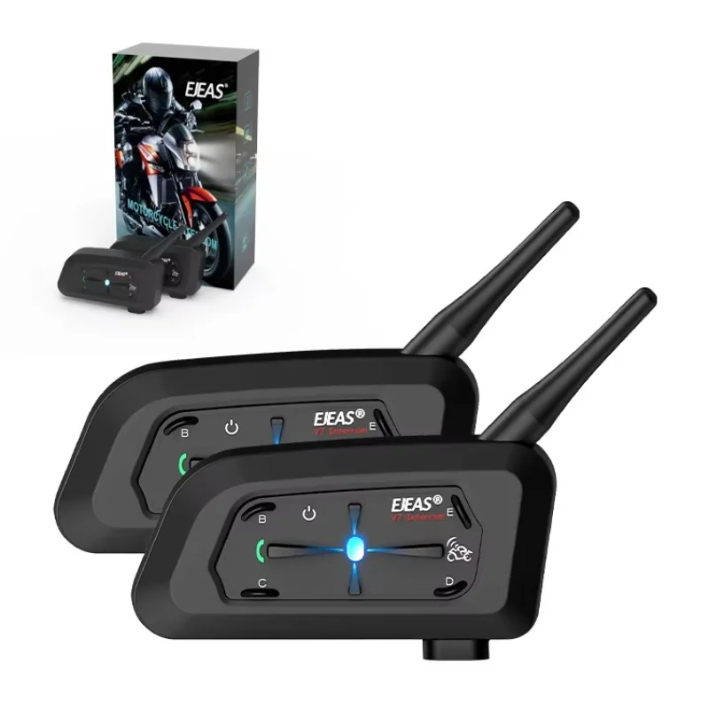 2-Way Bluetooth 5.1 intercom system, used for sports wireless Bluetooth helmet intercom motorcycle intercom phone group