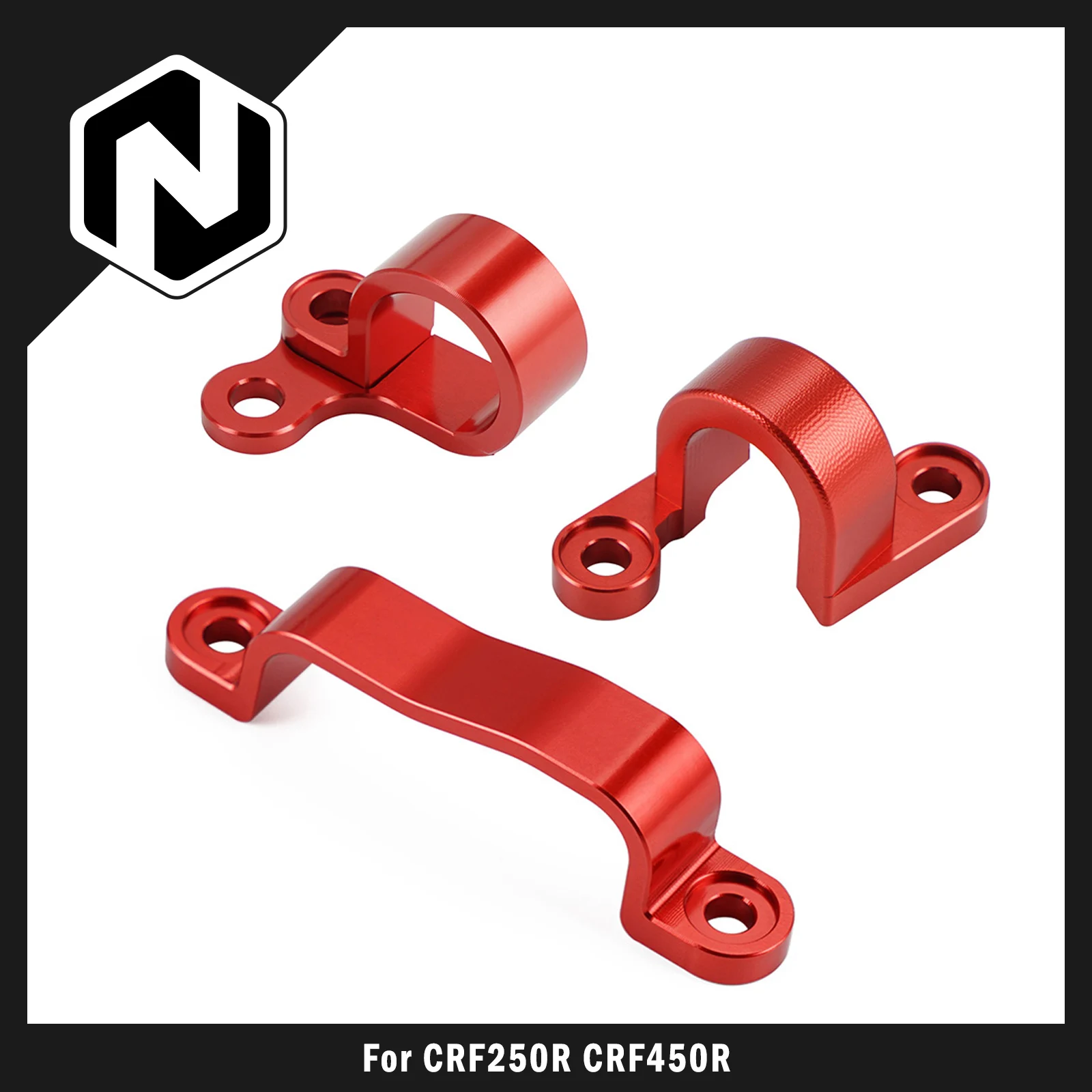 

NICECNC For Honda CRF250R 2010-2013 CRF450R 2002-2012 CRF450X 2005-2009 2012-2017 Motocross Rear Brake Hose Line Cable Clamp Set