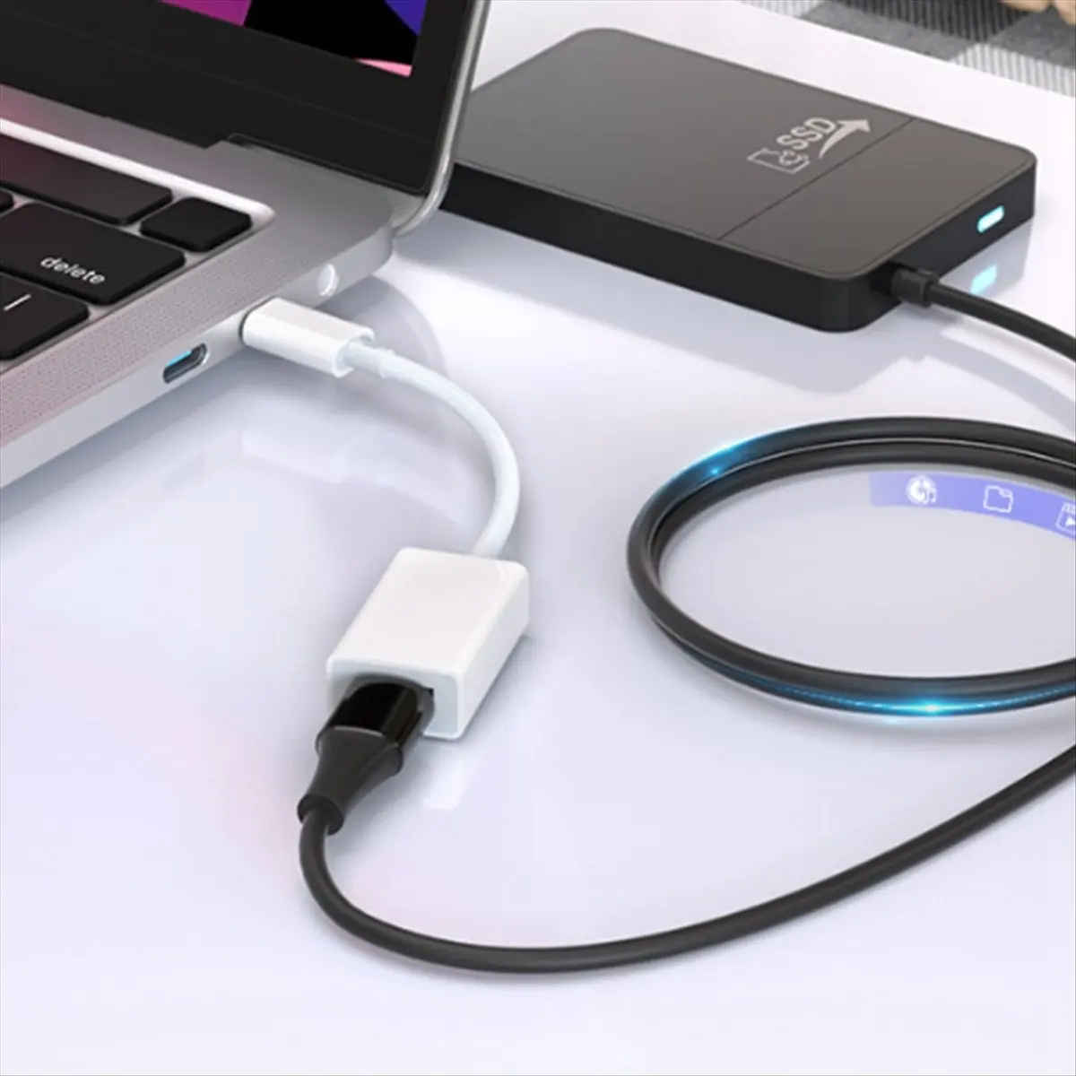 【ELEVATE LIFE】OTG Adapter Typec to USB Double-Sided 3.0 Adapter Cable to USB Flash Drive Suitable for 16/15 Android Converter