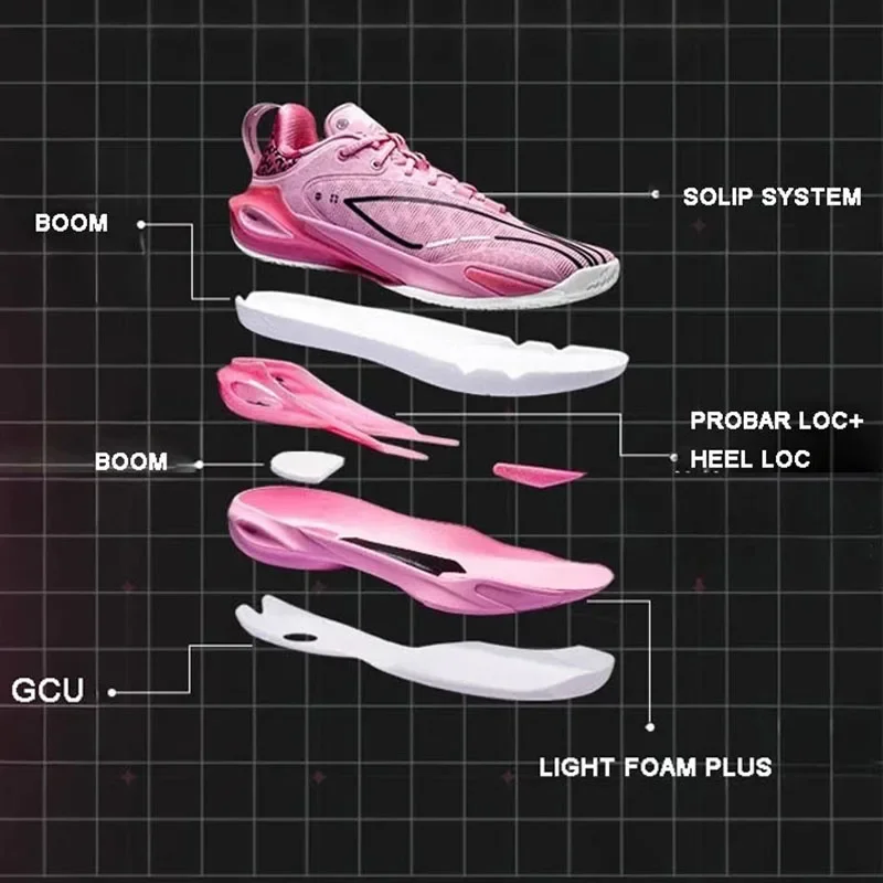 LI-NING SPEED XI أحذية كرة السلة الاحترافية للرجال بوم وسادة خفيفة الوزن بطانة أحذية رياضية المنافسة أحذية رياضية ABAU053