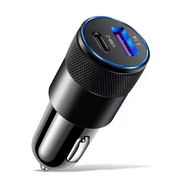 3.1A USB Autolader Type C Snel Opladen Telefoonadapter Voor Xiaomi Huawei PD Telefoonlader Auto Adapter Socket Sigarettenaansteker