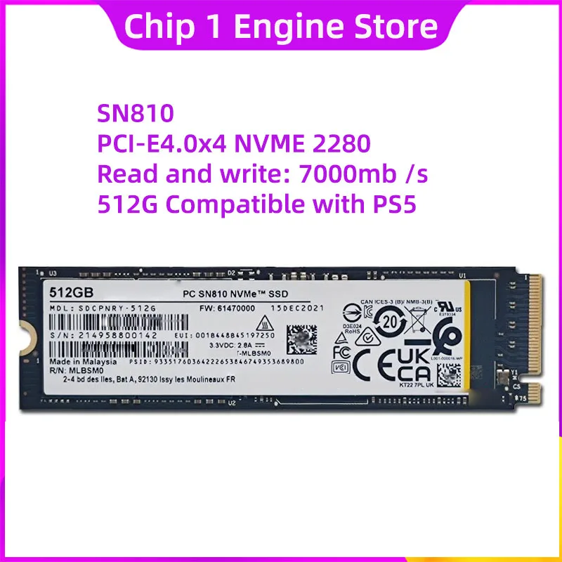 SN810 256G M.2 PCIE… - image