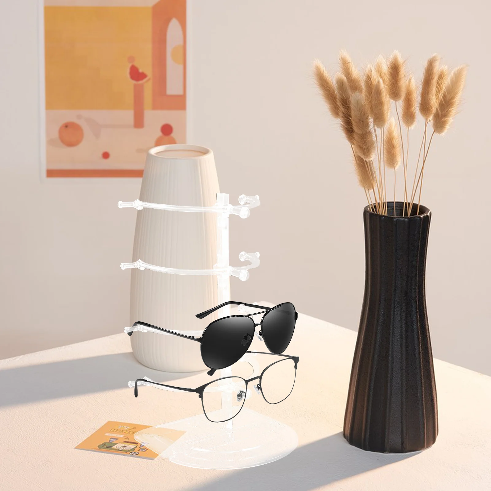 

Acrylic Sunglass Display Stand Multilayer Glasses Organizer Transparent Eyeglass Holder Rack for Desk Store Eyeglass Holder