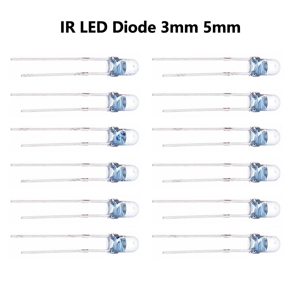 Infrared IR LED Diode 3mm 5mm Through Hole Emitting Diode for DIY Electronics TSAL6400/TSAL6200/TSAL6100/TSAL4400