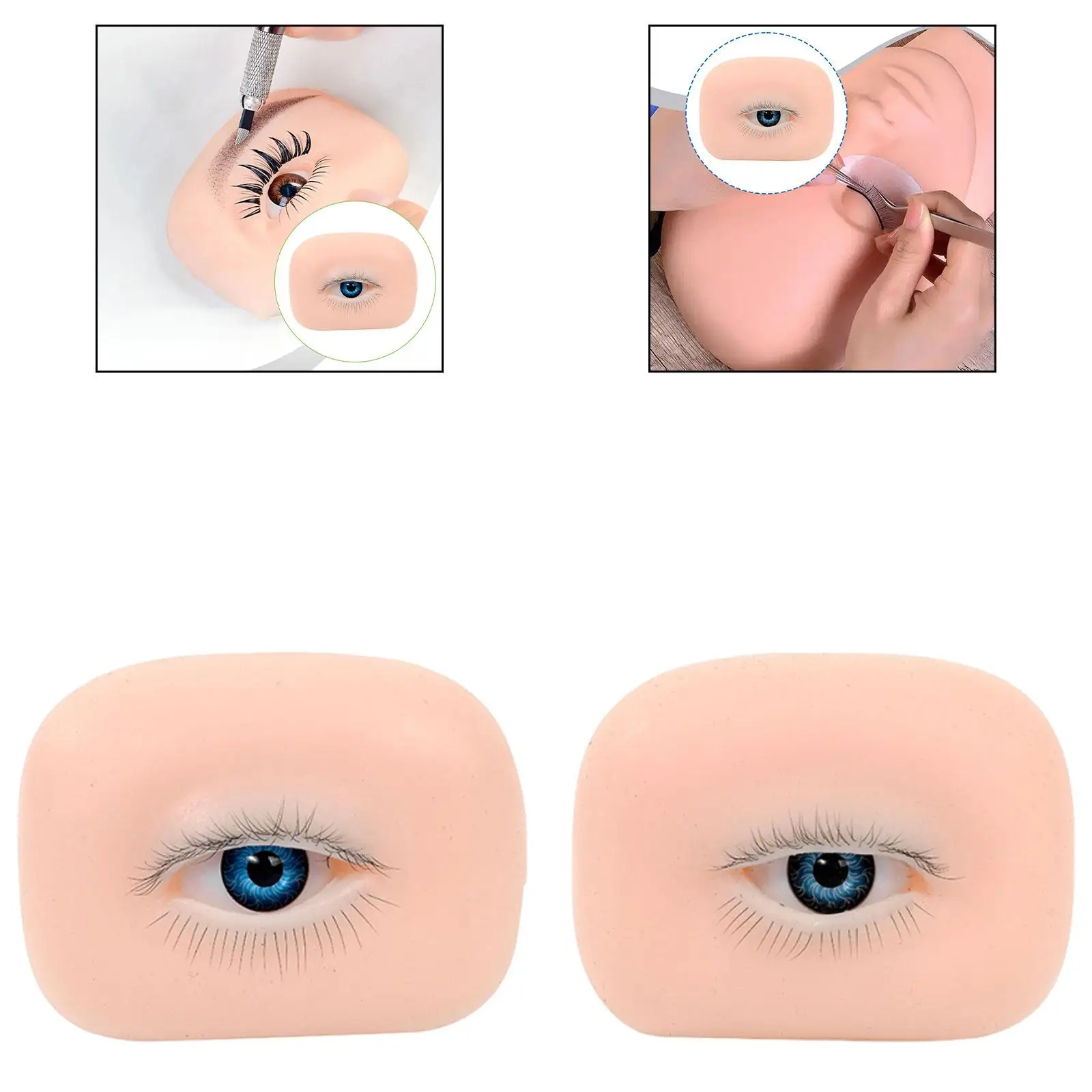 

5D силиконовая модель глаз, тренировочная модель для макияжа, силиконовый тренировочный инструмент, удобный практичный инструмент для практики макияжа для начинающих