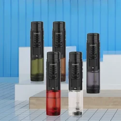 HONEST Transparent Gas Lighters Jet Butane Flint Multi-uses Two Torch Lighter Windproof Cigarette Cigar Lighter Gadgets for Men