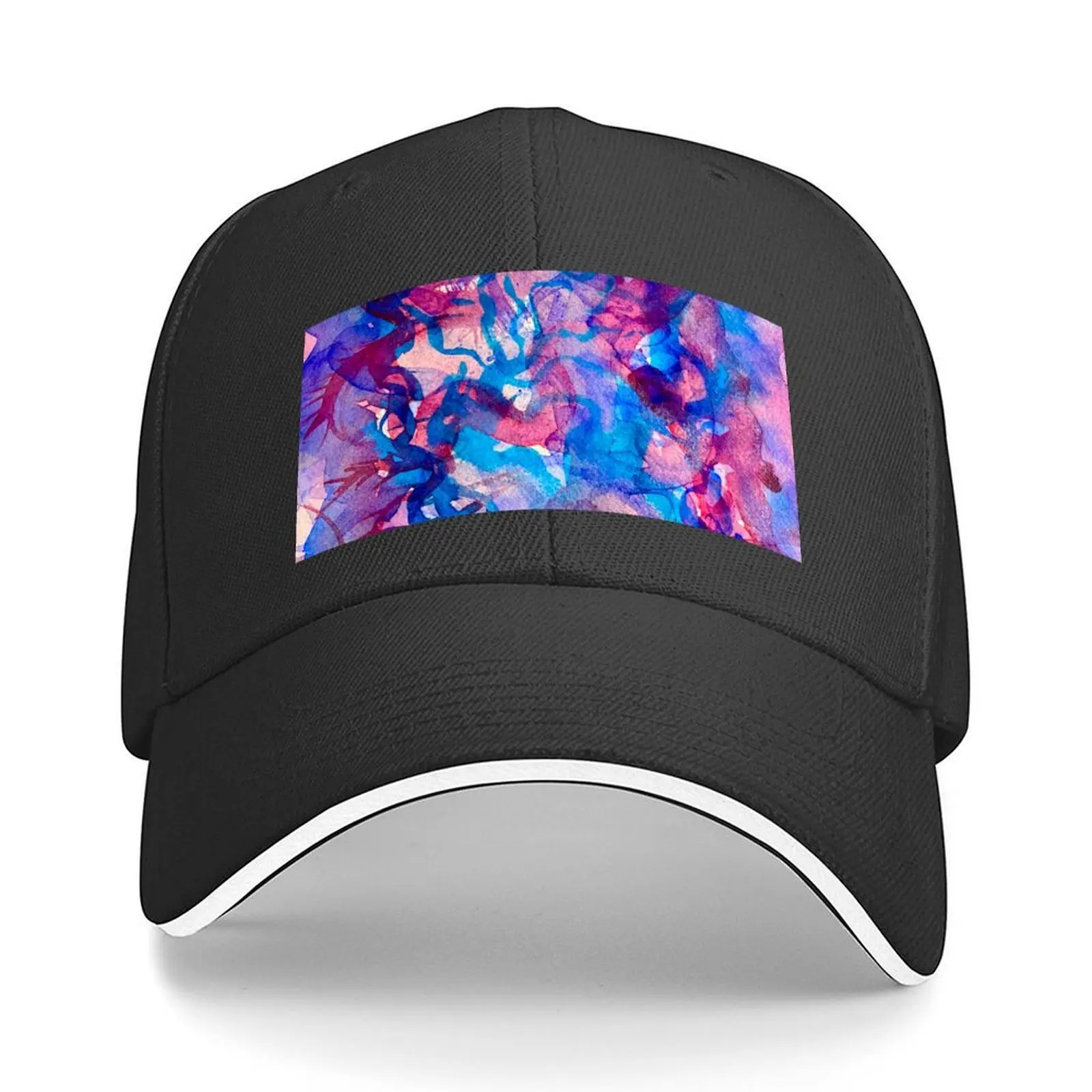 

Dancing blues and violets Baseball Cap fashionable black Hat Man Luxury Uv Protection Solar Hat Caps For Men Women's