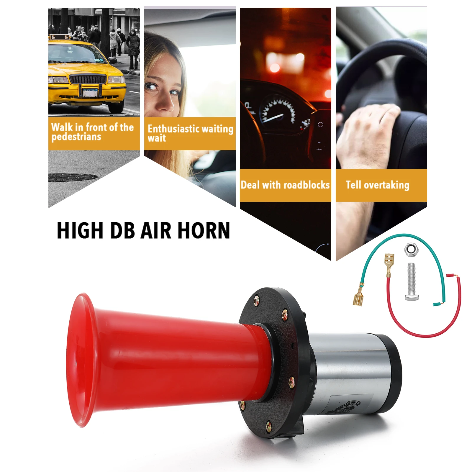 12V Vintage OO-GA Oogah Classical Horn for  Model Antique Old  School T- Chrome 110dB Car Motorbike 110dB Car Horn