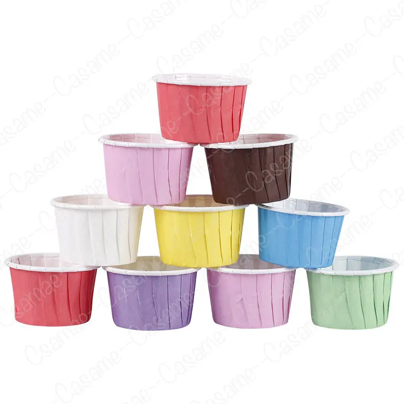 Envoltorios de papel de aluminio dorado y plateado para cupcakes, envoltorios para pasteles, tazas para hornear, bandeja, tazas de papel para