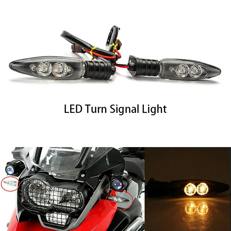 1Pair Motorcycle LED Turn Signal Light Front Indicator Lamp For BMW G310GS G310R F 650 700 800 GS K 1200 R SPORT R1200GS K1300R