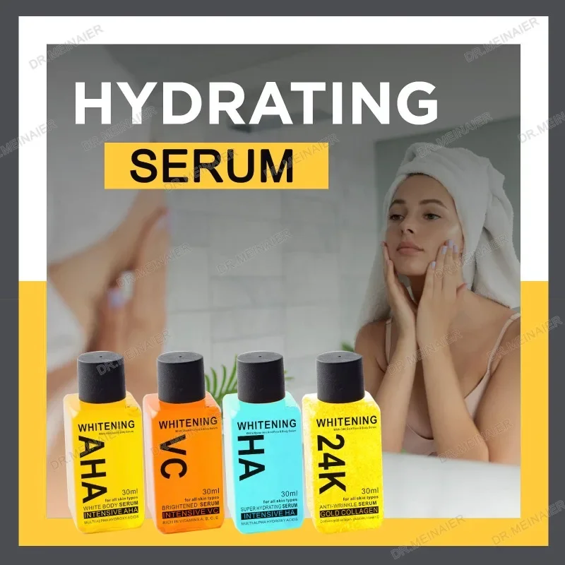 30ML Brightening Serum with Advanced AHA, Vitamin B and C for Skin Whitening and Dark Spot Bleaching