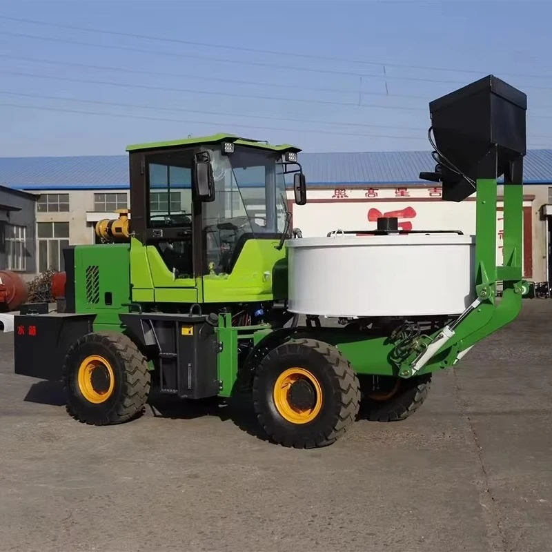 Wholesale High Quality 4m³ Self Loading Concrete Pan Mixer Truck for Construction Hormigonera