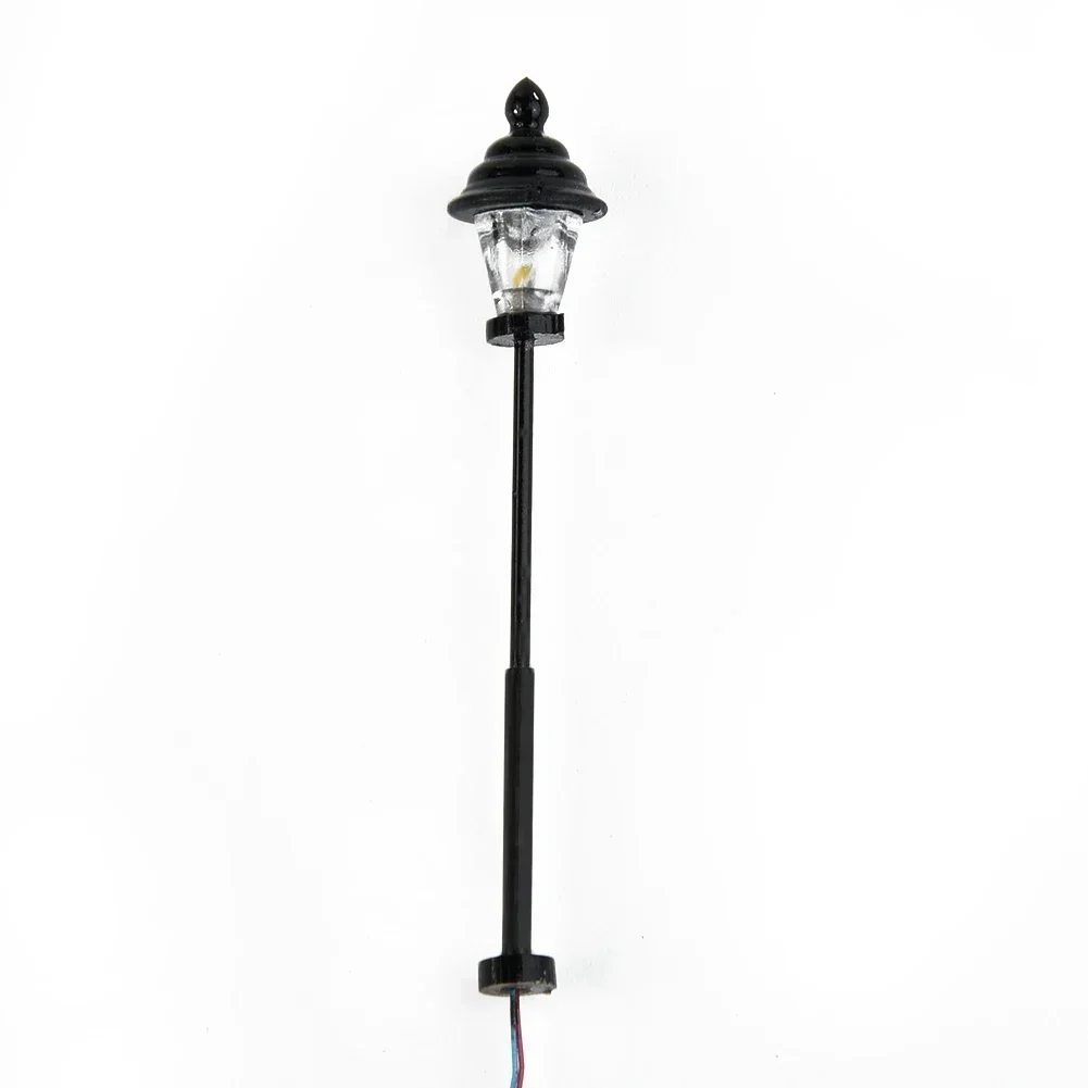 10pcs Model Miniature Street Lights Railroad Train Scenery Lamppost Lamps Street LED Lights 3V 20mA