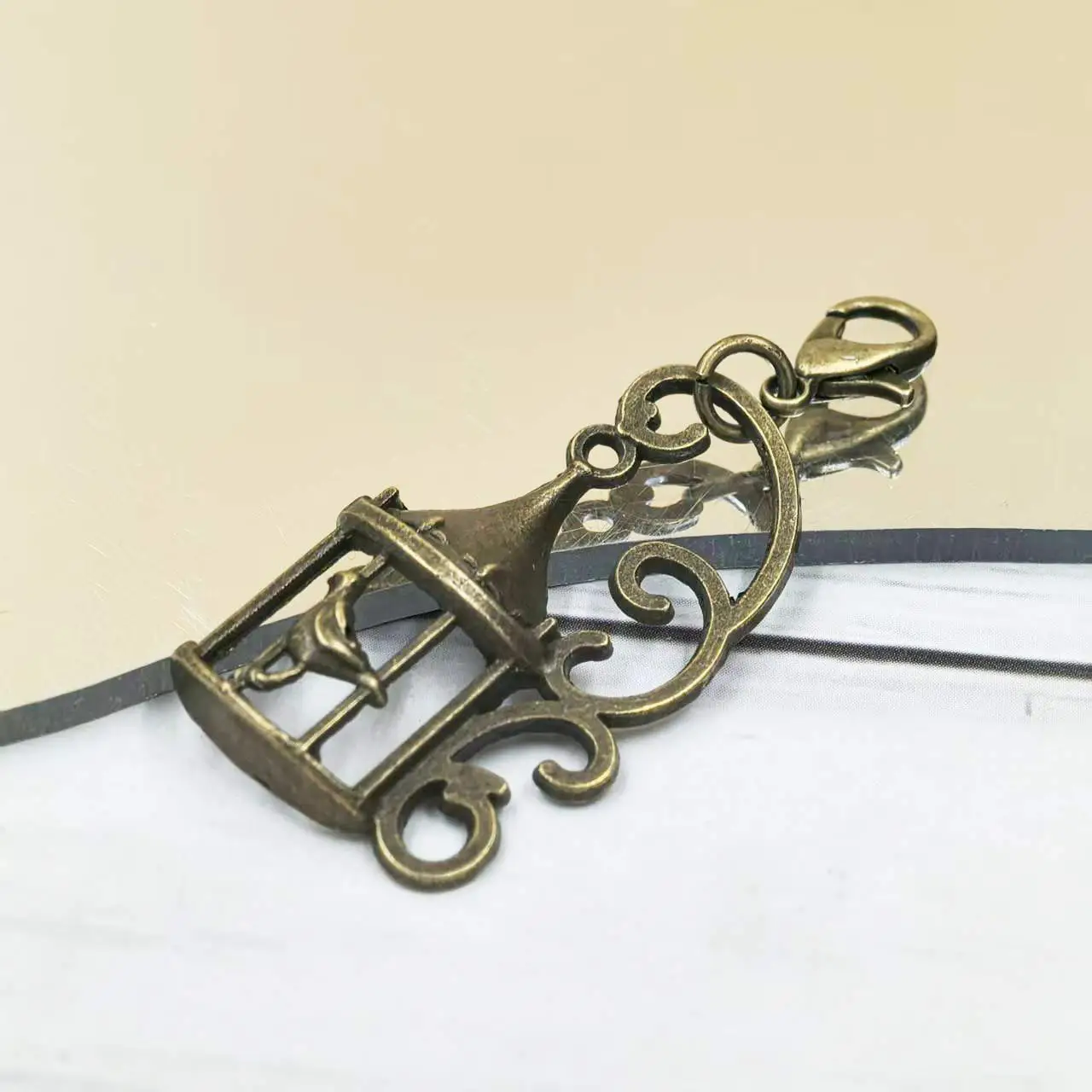 Wholesale 50PCS New Charm Pendants Cage for Bird DIY Crafts Jewelry Accessories Creative Handmade Supplies