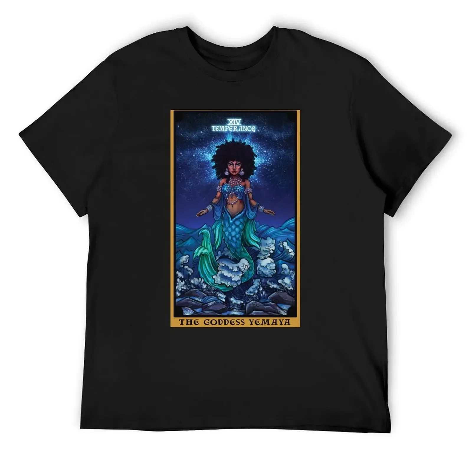 The Goddess Yemaya Temperance Tarot Card T-Shirt Aesthetic clothing heavyweights mens graphic t-shirts pack