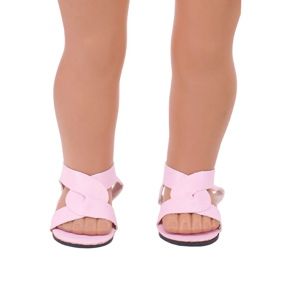 Plastic Sandals for 18 inch Girl American & 43 Cm Born Baby Reborn Doll Shoes Clothes Accessories Slippers,Our Generation Gifts