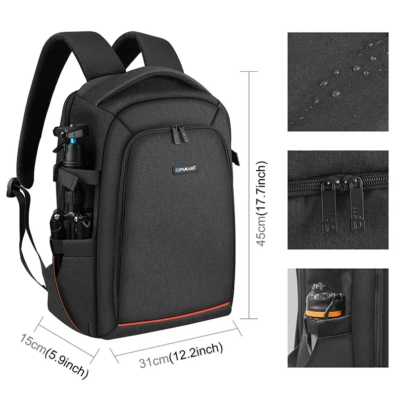 Mochila para câmera ao ar livre, portátil, à prova d'água, fotografia, adequada para sony, canon, nikon, lente, articulação universal, drone