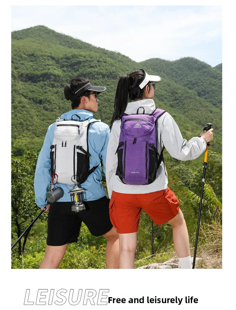 15L Ultraleichter Wanderrucksack Wasserdichter Outdoor-Sport-Reiserucksack für Männer Frauen Camping Klettern Radfahren Tasche – Detail 24